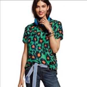 CAbi Rita Animal Print Oversized Top